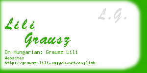 lili grausz business card